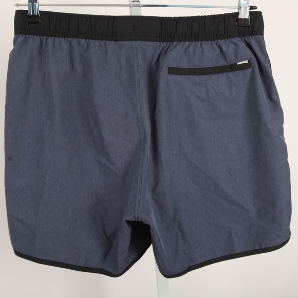 Vuori Shorts Mens Large Blue Black Trim Athletic Hybrid Swim Zip Pocket Drawcord - Picture 3 of 10